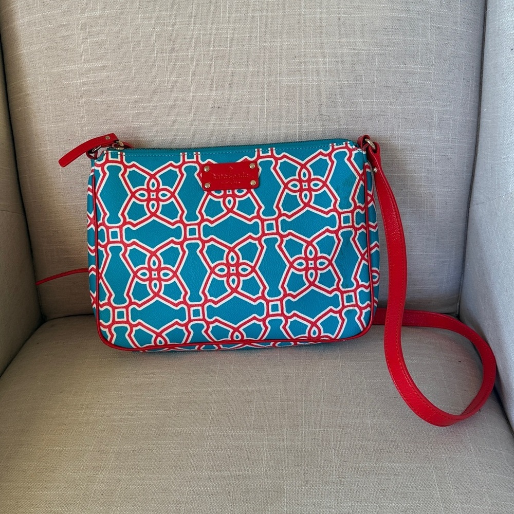 Kate Spade Imani Moroccan Leather bag Crossbody Women's Multicolored Red Blue